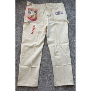 NWT Vintage 44x30 Dickies Off-White Professional Carpenter Painter Pants